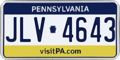 PA license plate JLV4643