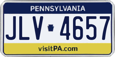 PA license plate JLV4657