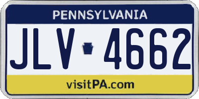 PA license plate JLV4662
