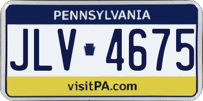 PA license plate JLV4675