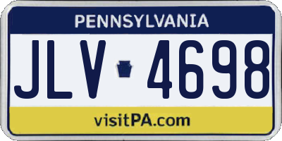 PA license plate JLV4698