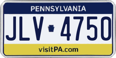PA license plate JLV4750