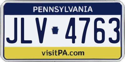 PA license plate JLV4763