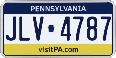 PA license plate JLV4787