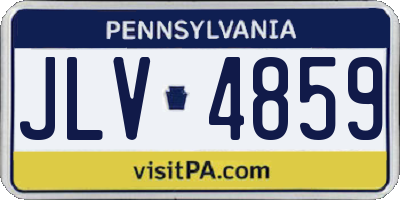 PA license plate JLV4859