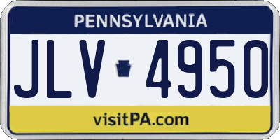 PA license plate JLV4950