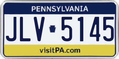 PA license plate JLV5145