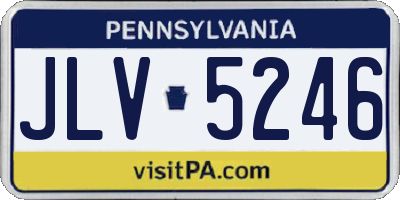 PA license plate JLV5246