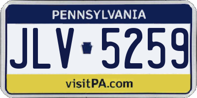 PA license plate JLV5259