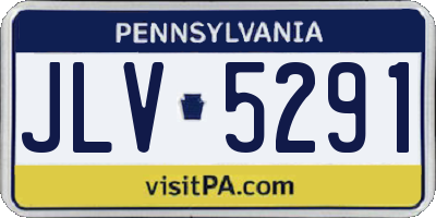 PA license plate JLV5291