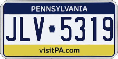 PA license plate JLV5319