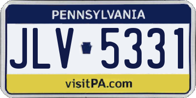 PA license plate JLV5331