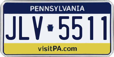 PA license plate JLV5511