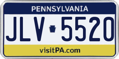 PA license plate JLV5520