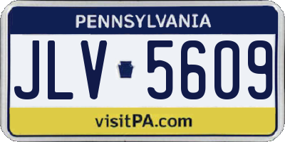PA license plate JLV5609