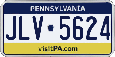 PA license plate JLV5624