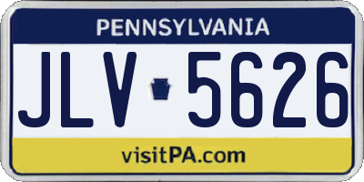 PA license plate JLV5626