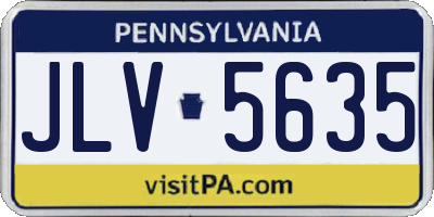 PA license plate JLV5635