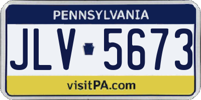 PA license plate JLV5673