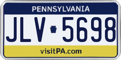 PA license plate JLV5698
