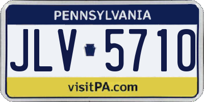PA license plate JLV5710