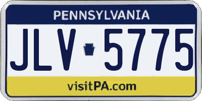 PA license plate JLV5775