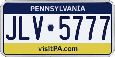 PA license plate JLV5777