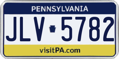 PA license plate JLV5782