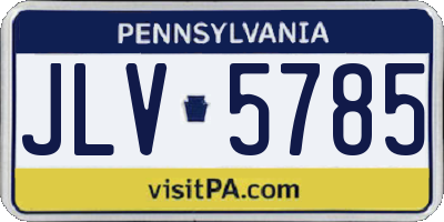 PA license plate JLV5785