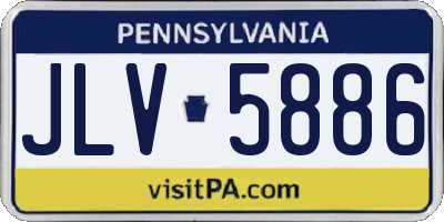 PA license plate JLV5886