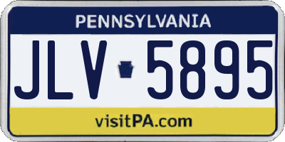 PA license plate JLV5895