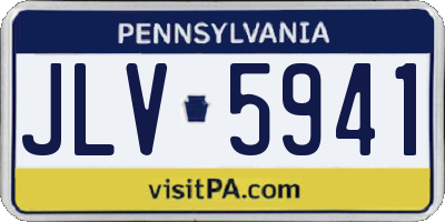 PA license plate JLV5941