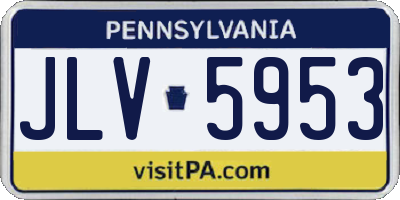 PA license plate JLV5953