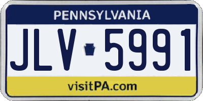 PA license plate JLV5991