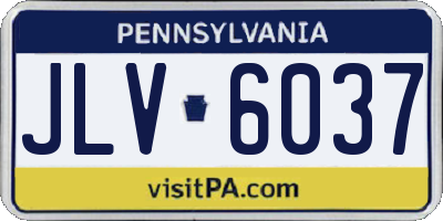 PA license plate JLV6037