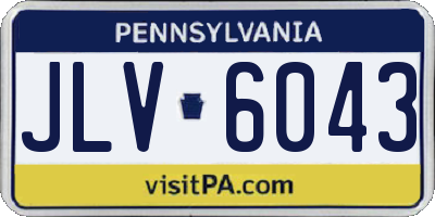 PA license plate JLV6043