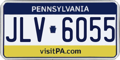 PA license plate JLV6055