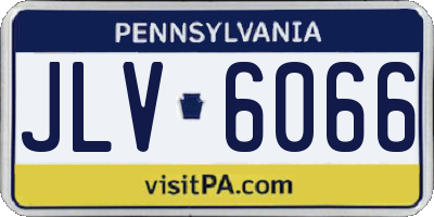 PA license plate JLV6066