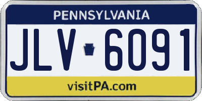 PA license plate JLV6091