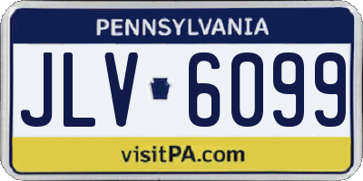 PA license plate JLV6099