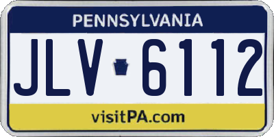 PA license plate JLV6112