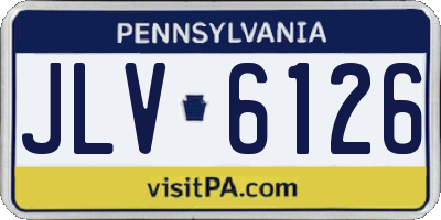 PA license plate JLV6126