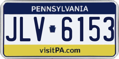 PA license plate JLV6153