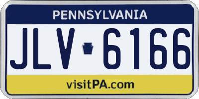 PA license plate JLV6166