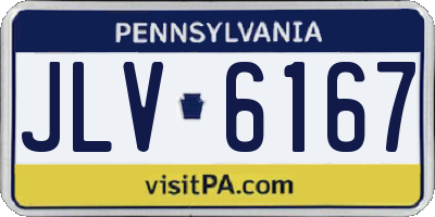 PA license plate JLV6167
