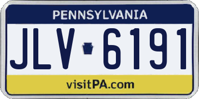 PA license plate JLV6191
