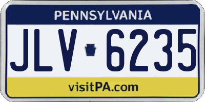 PA license plate JLV6235
