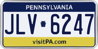 PA license plate JLV6247