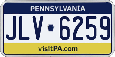 PA license plate JLV6259