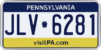 PA license plate JLV6281